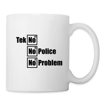 Tekno Techno No Police No Problem Raving - Mug blanc - blanc - Droite