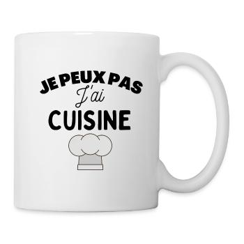 je peux pas j'ai cuisine recettes alimentation - Mug blanc - blanc - Droite