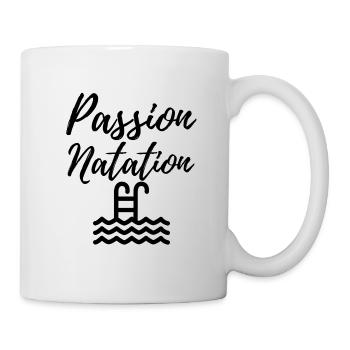 passion natation piscine t shirt nageur humour - Mug blanc - blanc - Droite