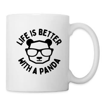 life is better with a panda - t shirt man - Mug - white - Right