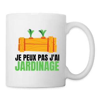 je peux pas j ai jardinage t shirt jardinier - Mug blanc - blanc - Droite