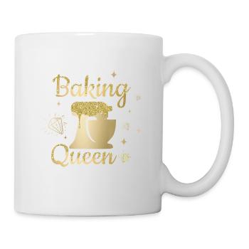 « Baking Queen » Paillement personnalisable - Mug blanc - blanc - Droite