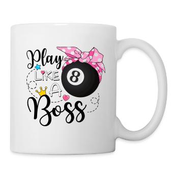 Jouez comme une piscine boss - Mug blanc - blanc - Droite