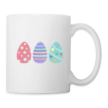 DES ŒUFS DE PÂQUES COLORÉS - Mug blanc - blanc - Droite