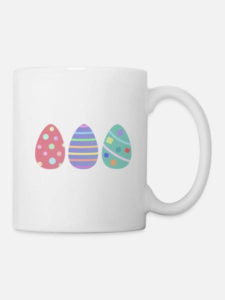 BUNTE OSTEREIER - Tasse - Weiß