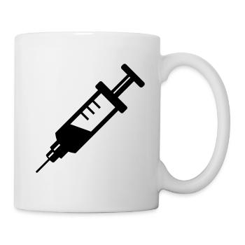 Spritze Injektion - Tasse - Weiß - Rechts
