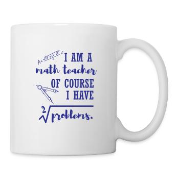 I am a math teacher nerd school gift - Mug - white - Right