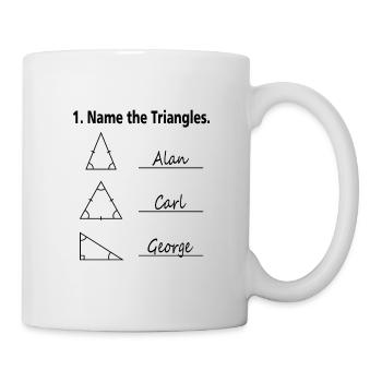 Nom des Triangles Mathe Nerd École cadeau - Mug blanc - blanc - Droite