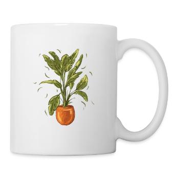 Pflanze - Tasse - Weiß - Rechts