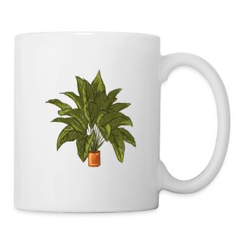Pflanze - Tasse - Weiß - Rechts