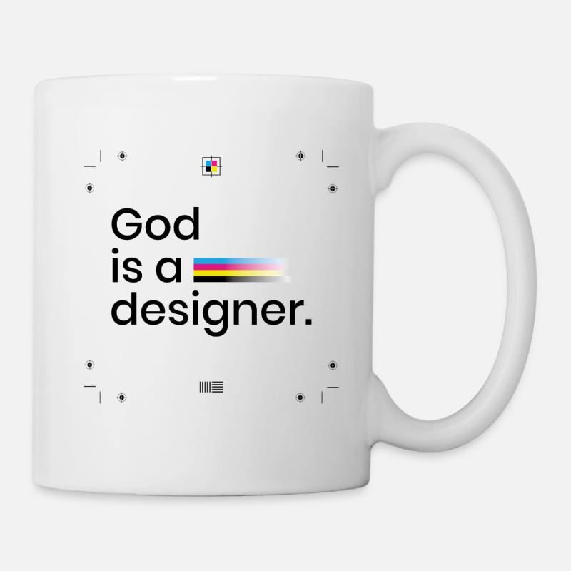 God is a designer - Mug blanc - blanc