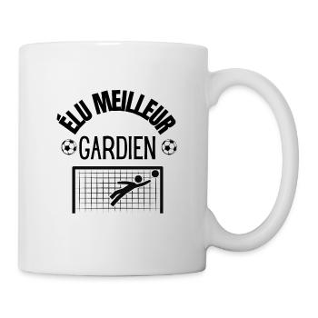 Elu meilleur gardien football foot goal humour - Mug blanc - blanc - Droite