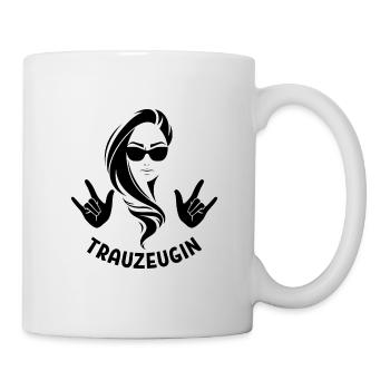 Trauzeugin Braut Geschenk Hochzeit Paar Ehe - Tasse - Weiß - Rechts