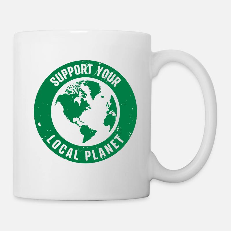 SUPPORT YOUR LOCAL PLANET - Tasse - Weiß