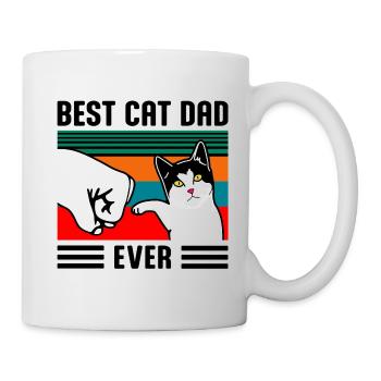 Beste Katze Papa jemals Faust Punch - Tasse - Weiß - Rechts
