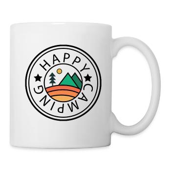 camping heureux - Mug blanc - blanc - Droite