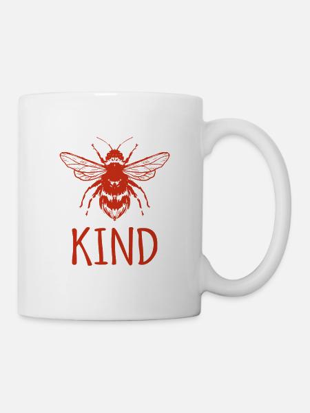 Be Kind Bee Human Rights Feminism - Tasse - Weiß
