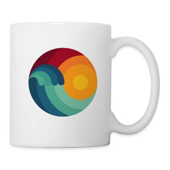 Art Surf Windsurfing Geschenk Kitesurfing - Tasse - Weiß - Rechts