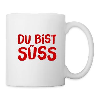 du bist süss - Tasse - Weiß - Rechts