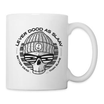 Lever dood as Slaav, Friesland, Platt, Spruch - Tasse - Weiß - Rechts