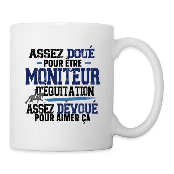 Equitation Cheval Cavalier Sport équestre Humour - Mug blanc - blanc - Droite