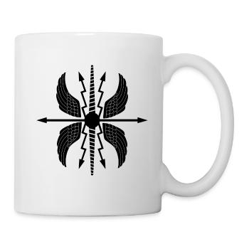 Flügel Roman Legion Flagge Wappen Legion Reich - Tasse - Weiß - Rechts