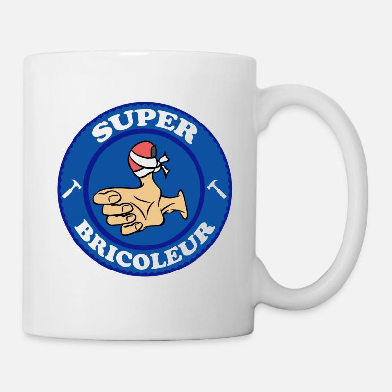 Super bricoleur, bricolage,humour - Mug blanc - blanc