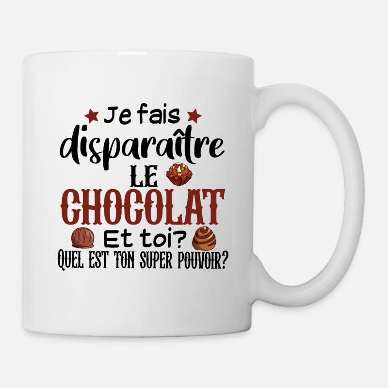 Chocolat Choco Cadeau Humour Noël Gourmand - Mug blanc - blanc