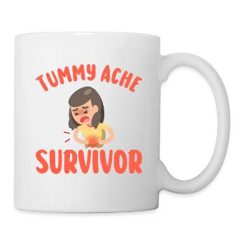 Survivor of stomach ache disease - Mug - white - Right