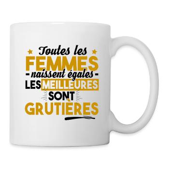 Grutière Grutier Grue Métier Chantier Construction - Mug blanc - blanc - Droite