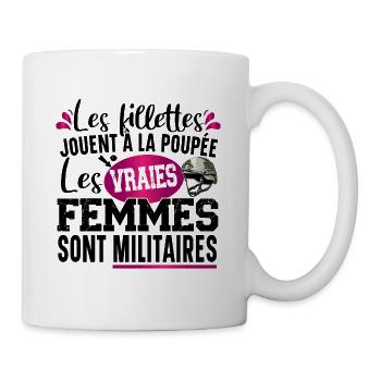 Militaire Armée Métier Fillette Femme Humour - Mug blanc - blanc - Droite
