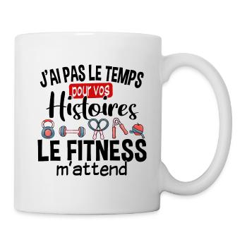 Fitness Sport Sportive Musculation Humour Workout - Mug blanc - blanc - Droite