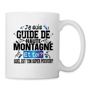 Guide Haute Montagne Super Pouvoir Cadeau Humour - Mug blanc - blanc - Droite