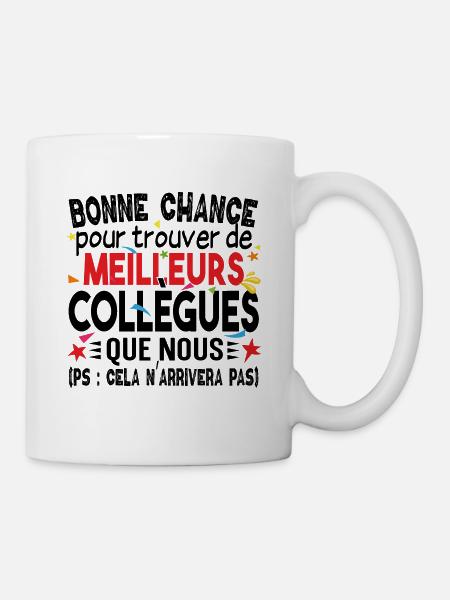 Bonne chance Collègue Cadeau Retraite Retraité - Mug blanc - blanc