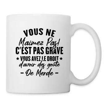Vous ne m'aimez - Mug blanc - blanc - Droite
