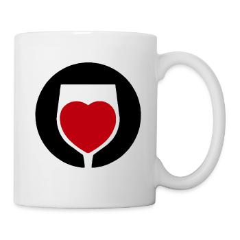 Wine Love Wine Glass Wine Drinker - Mug - white - Right