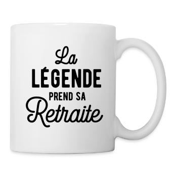 La légende prend sa retraite - Mug blanc - blanc - Droite