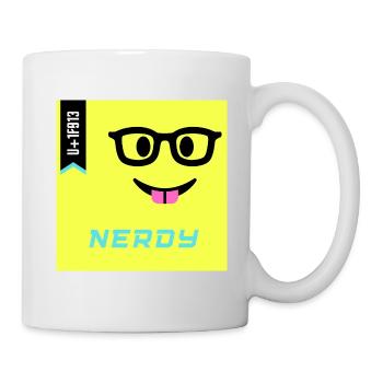 Emoji Day 2022 - Emoji Nerdy - Design A - Tasse - Weiß - Rechts