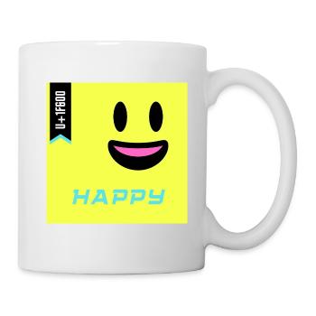 Emoji Day 2022 - Emoji Happy - Design A - Tasse - Weiß - Rechts