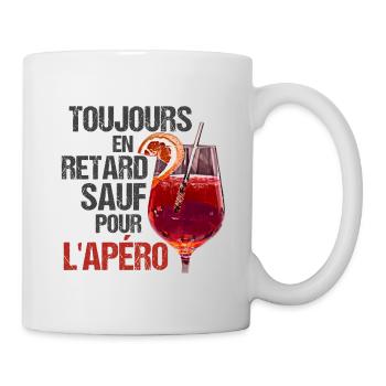 T-shirt Apéro humour - Mug blanc - blanc - Droite