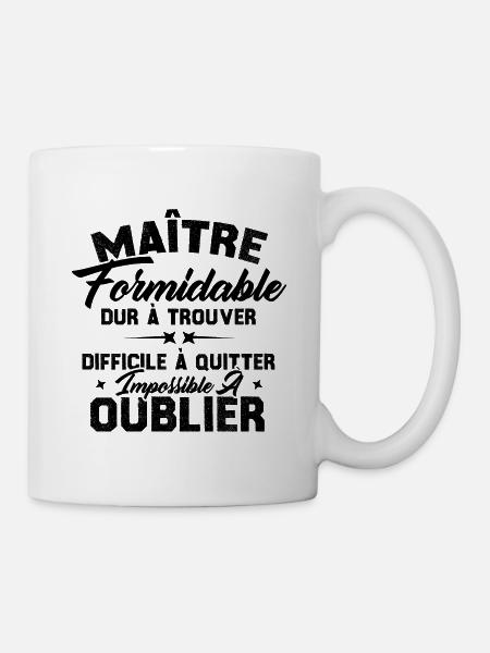 Maître Formidable Idée Cadeau Maître D'école - Mug blanc - blanc