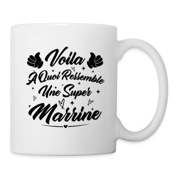 Voilà à quoi ressemble une super marraine - Mug blanc - blanc - Droite