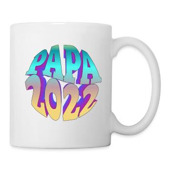 Papa 2022 - Geschenk zur Vaterschaft - Tasse - Weiß - Rechts