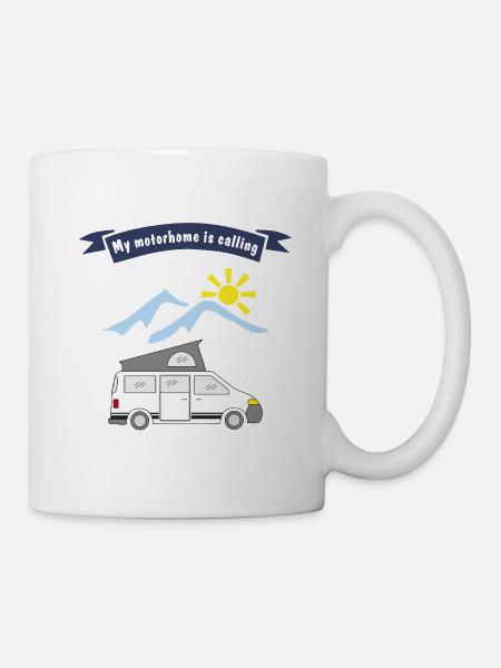 le camping-car appelle - Mug blanc - blanc