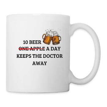 ONE APPLE A DAY KEEPS THE DOCTOR AWAY - Mug - white - Right