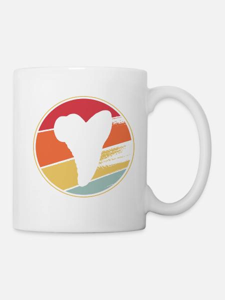 Dent de requin Requins Dents de requin pétrifiées dents de requin - Mug blanc - blanc