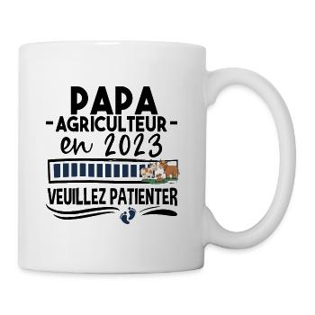 2023 Papa Agriculteur Agriculture Bébé Naissance - Mug blanc - blanc - Droite