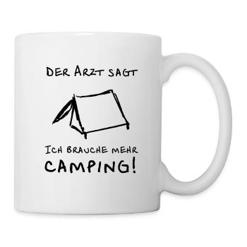 der arzt sagt zelt - Tasse - Weiß - Rechts