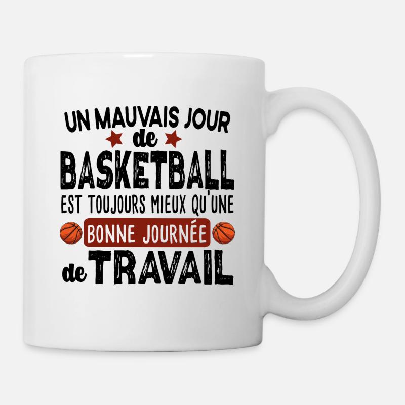 Basketball Basketteur Basket Basketteuse Humour - Mug blanc - blanc