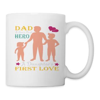 | D’AMOUR DE PAPA HERO Fête des Pères Fête des Pères - Mug blanc - blanc - Droite